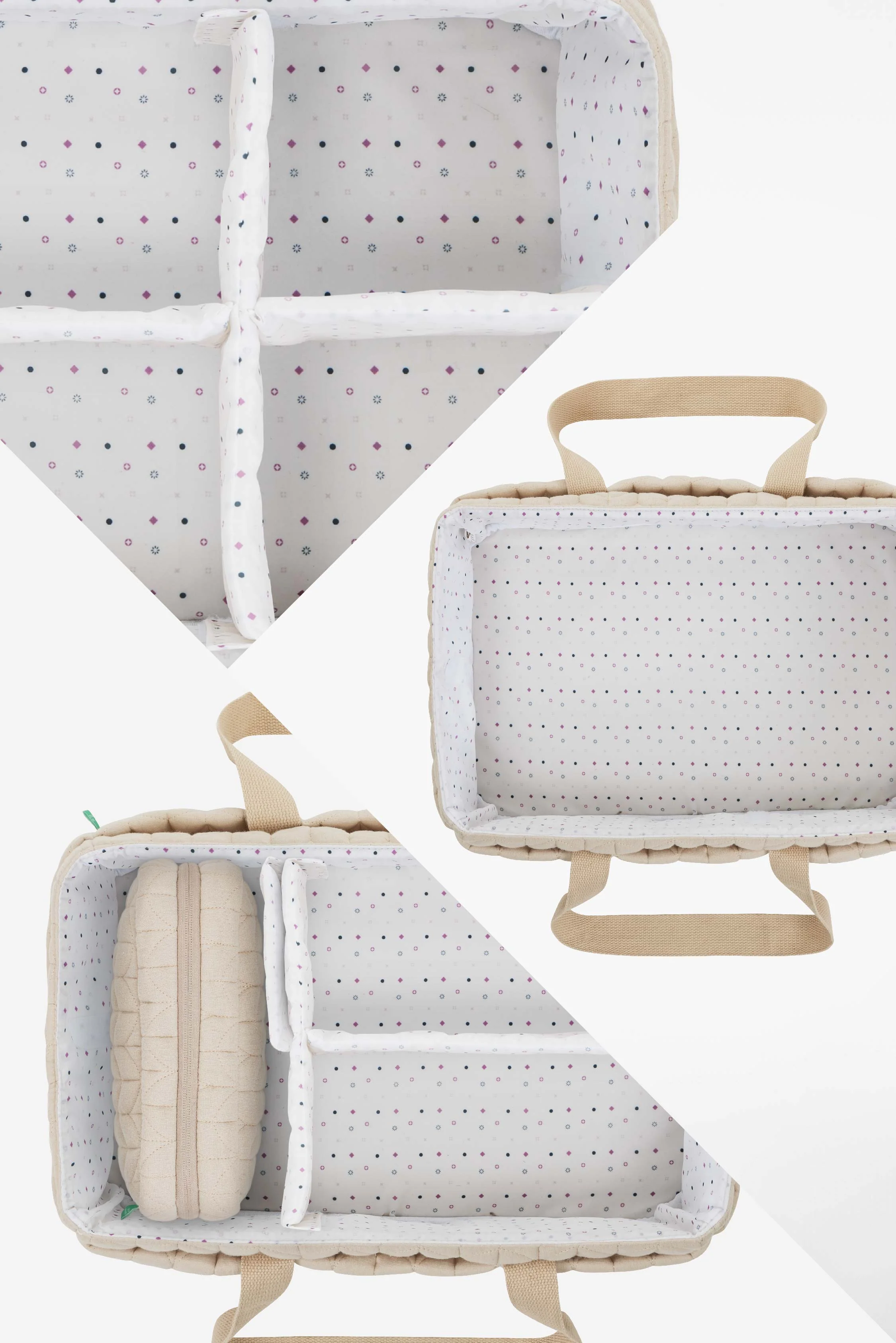 CADDY BAG Changing Organizer Bag - Quilted Beige - Image 6