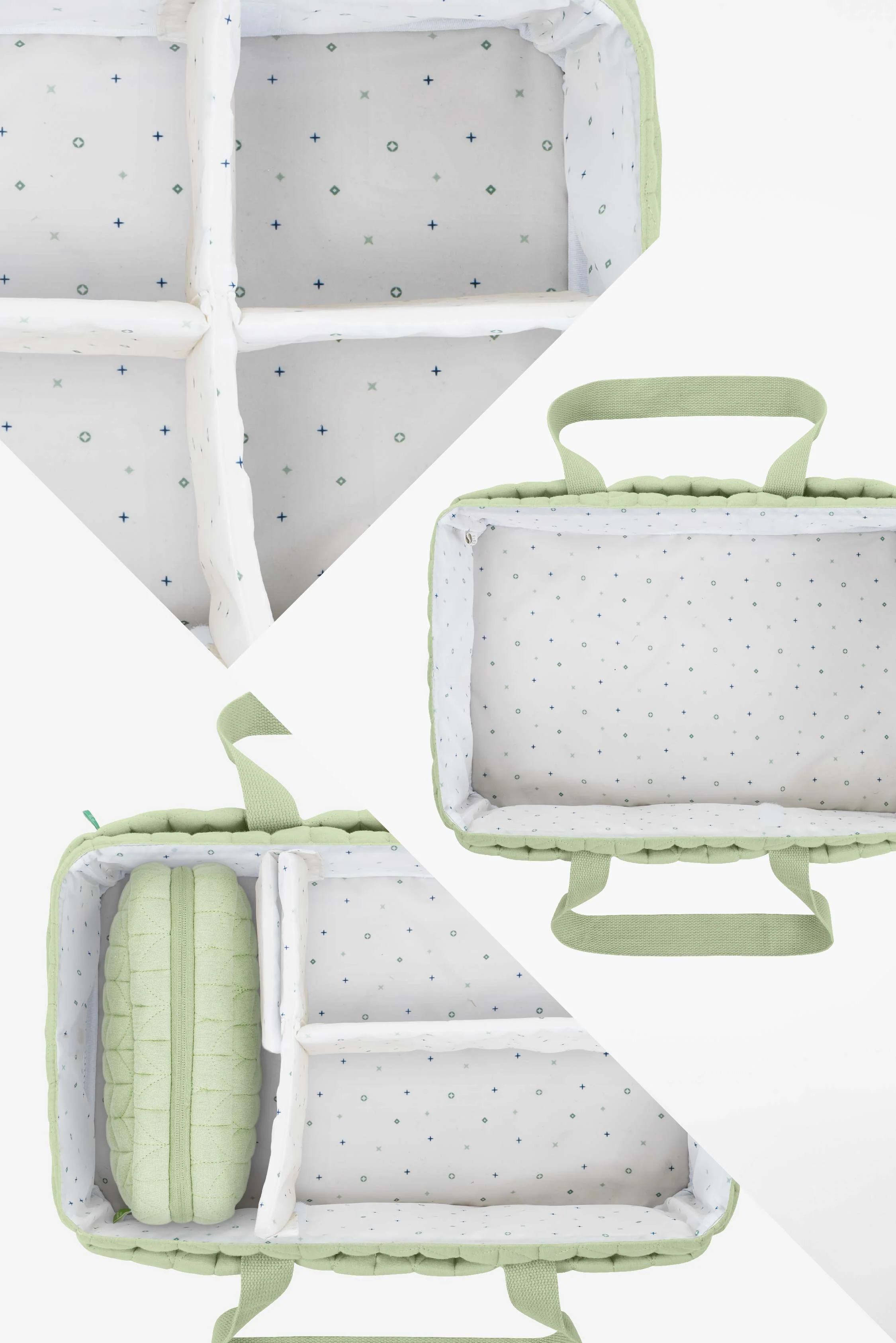 CADDY BAG Changing Organizer Bag - Quilted Pale Green - Image 6