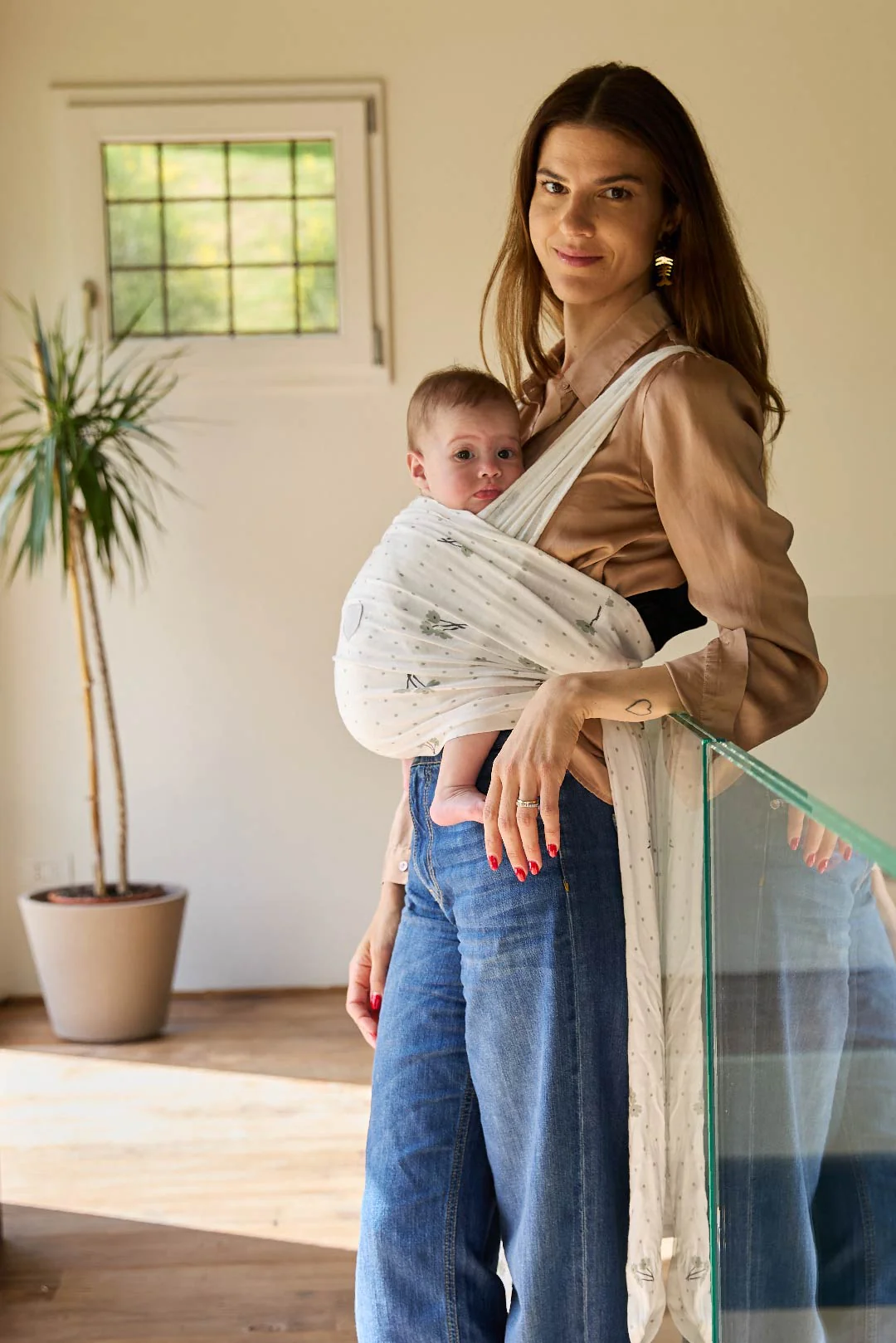 CUDDLE BAND 2 Modal Preemies Baby Wrap 2/9 kg - Blossom White