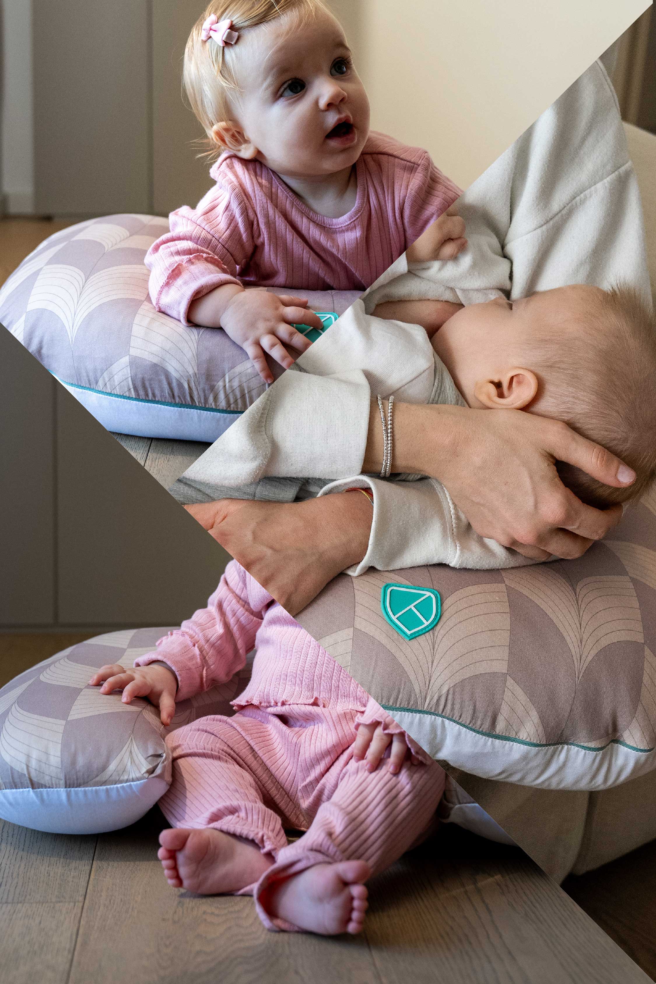 HUG BABY Breastfeeding Pillow - Fan Beige - Image 5