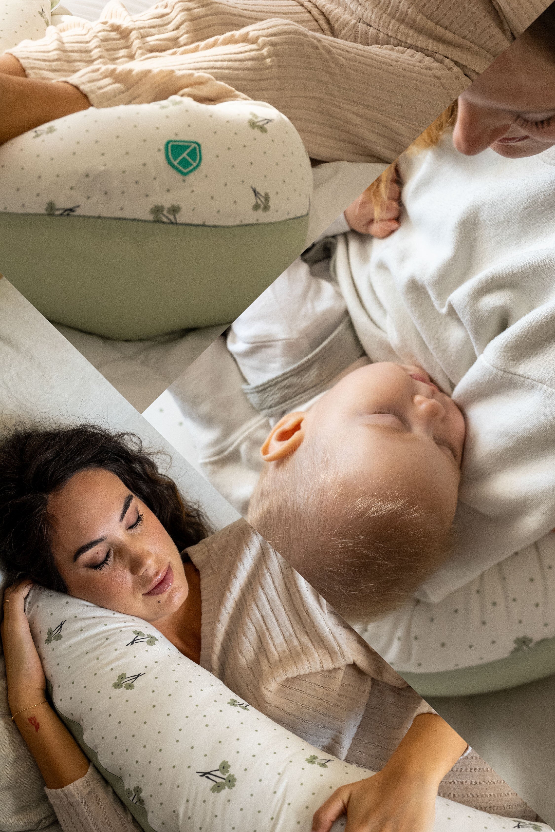 HUGS PLUS Pregnancy and Breastfeeding Pillow - Blossom Green - Image 5