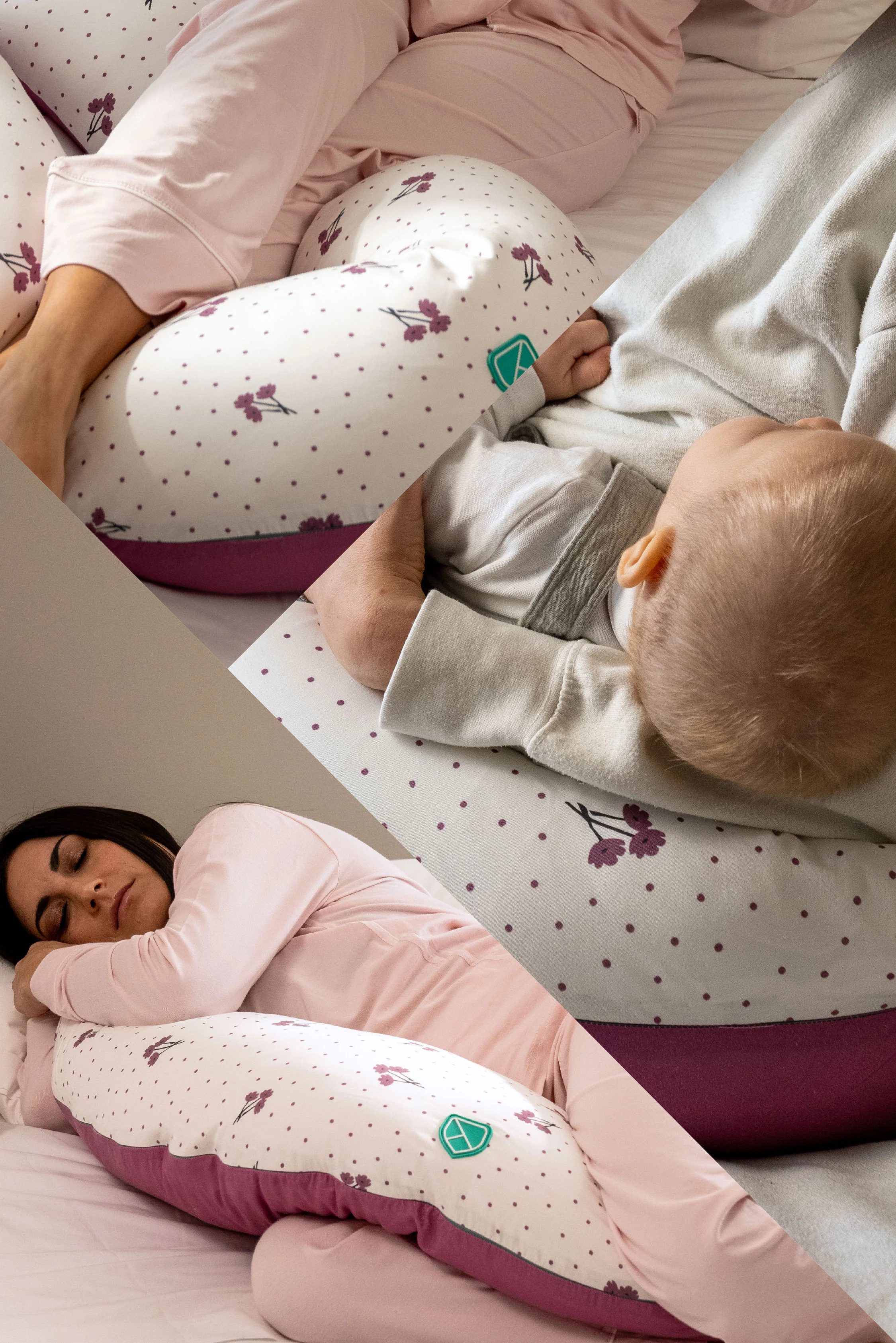 HUGS PLUS Pregnancy and Breastfeeding Pillow - Blossom Purple - Image 5