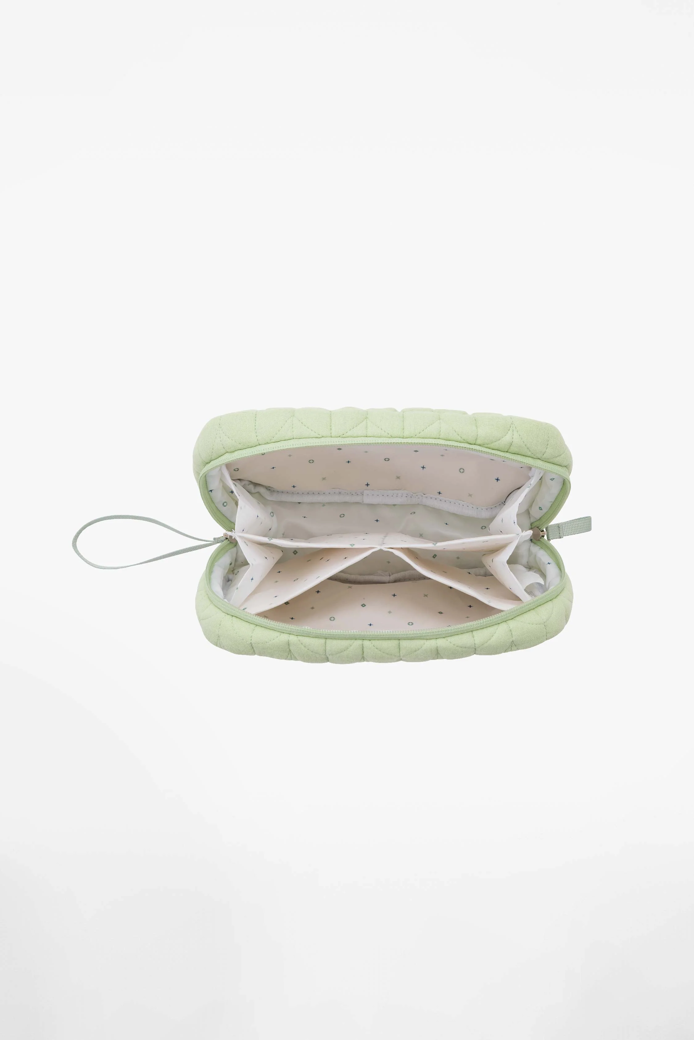 NECESSAIRE Baby Beauty case - Quilted Pale Green - Image 3