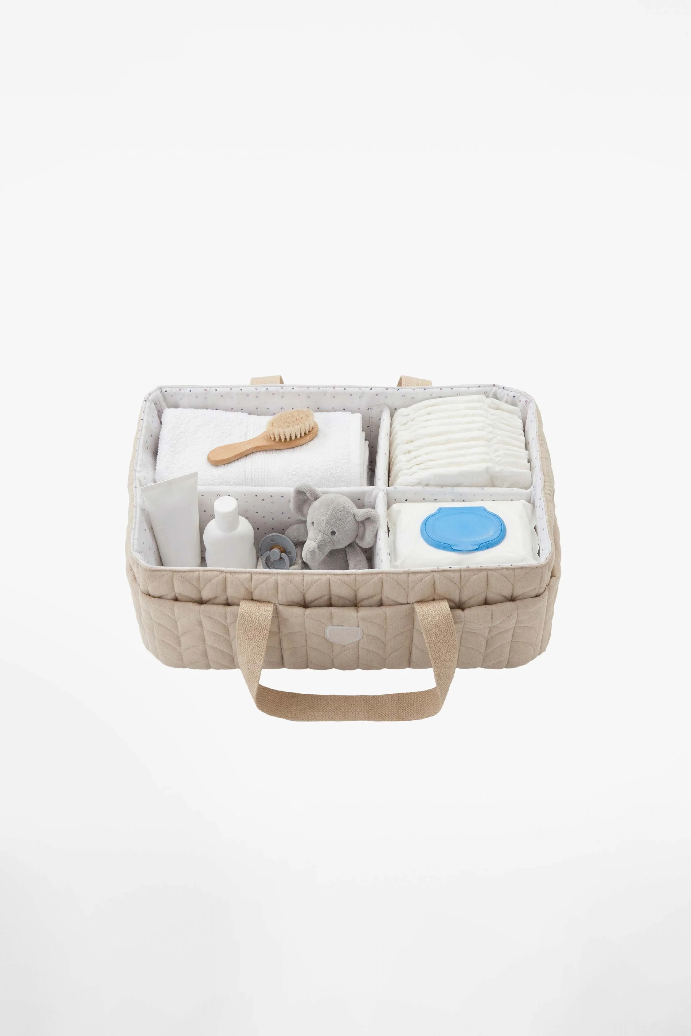CADDY BAG Changing Organizer Bag - Quilted Beige - Image 3