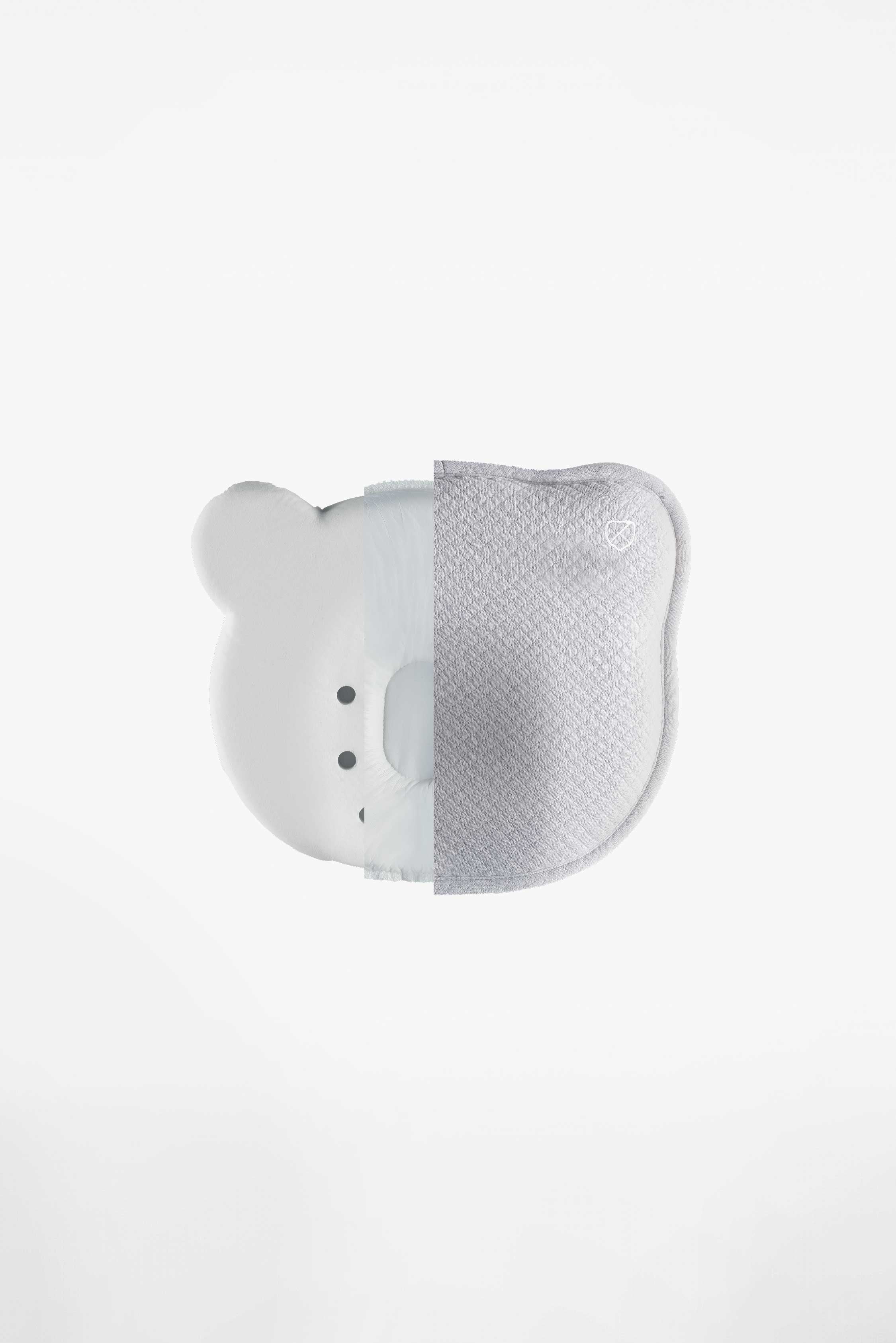 PERFECT HEAD Pillow for Plagiocephaly - Light Grey - Image 3