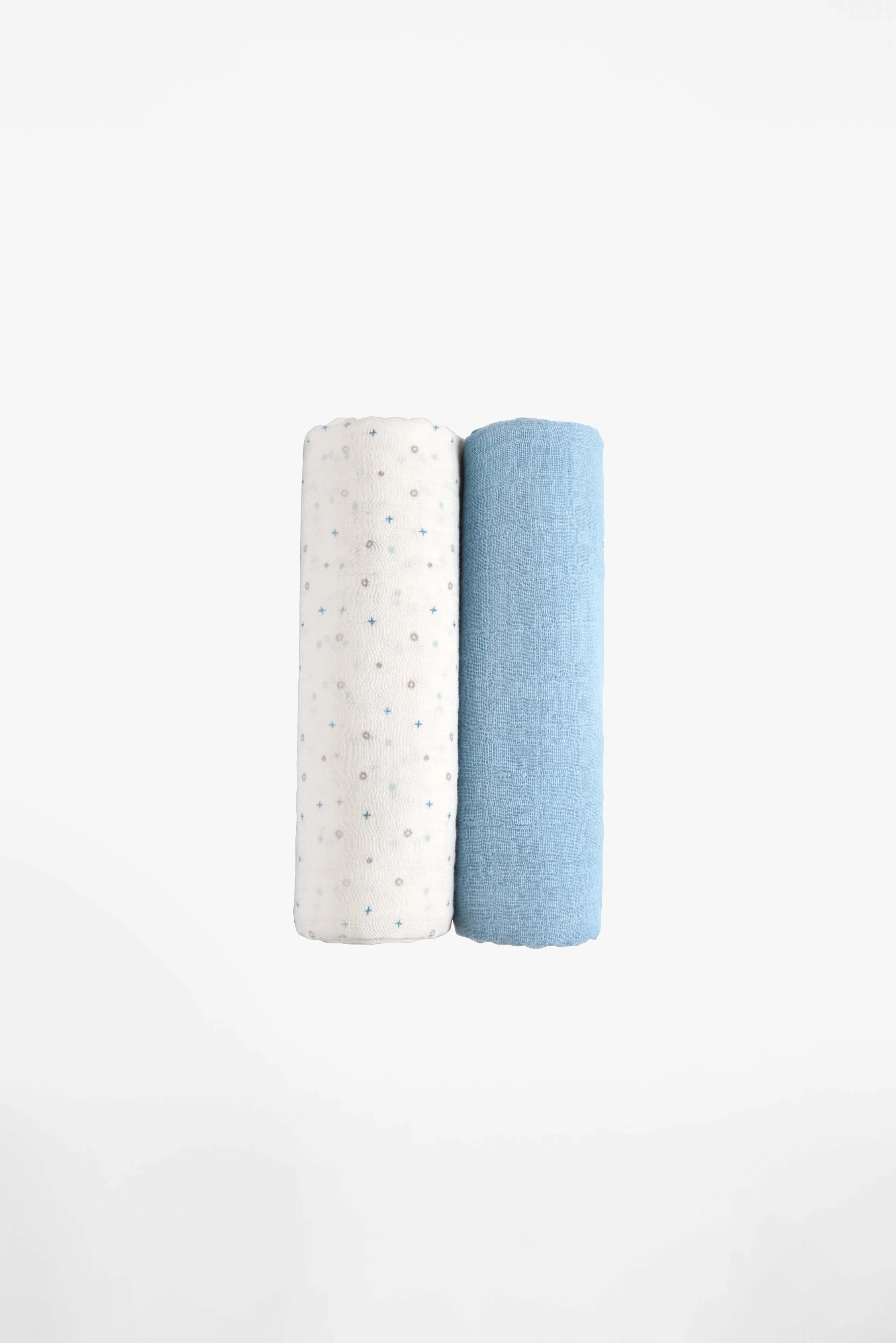 SOFT TOUCH 120x120 Newborn muslin cloths - Blue - Image 3