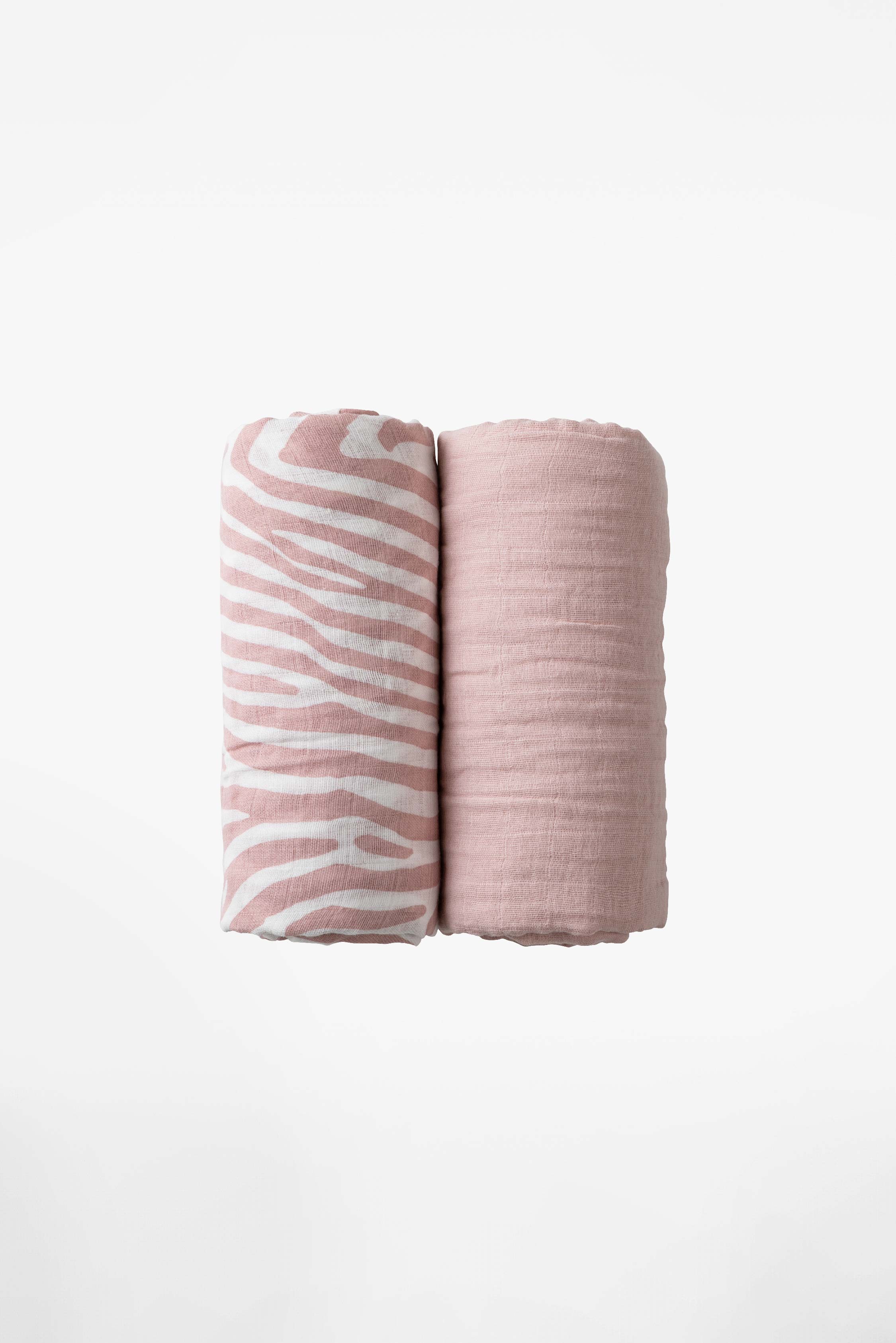 SOFT TOUCH 120x120 Newborn muslin cloths - Tiger Pink - Image 3