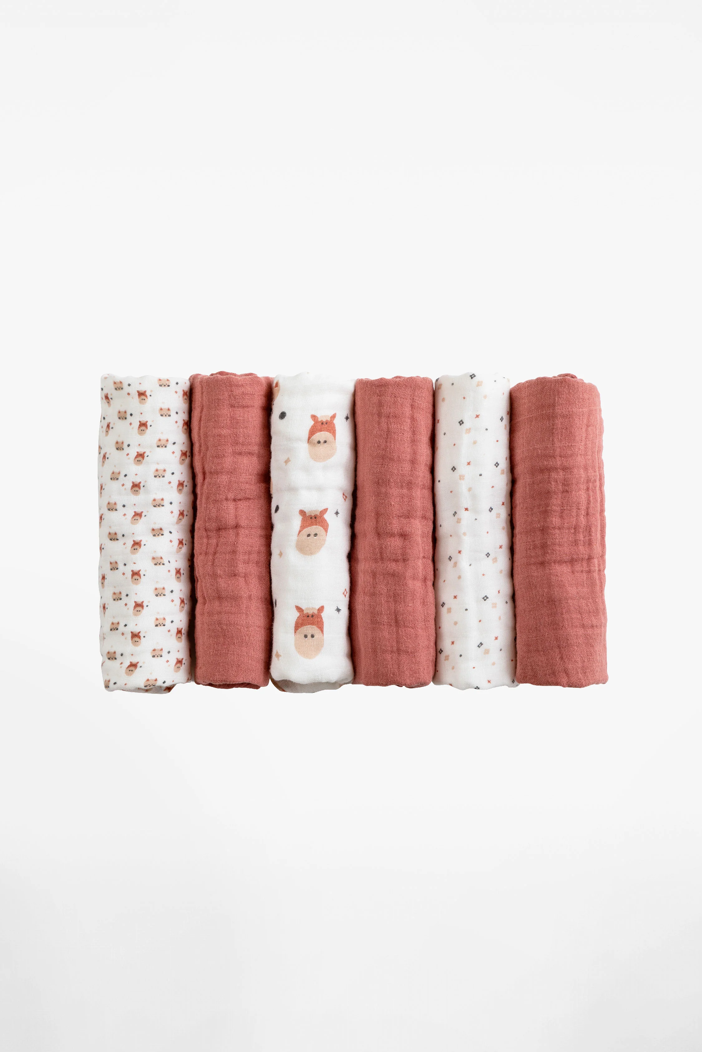 SOFT TOUCH 30X30 Newborn muslin cloths - Light Brown - Image 3