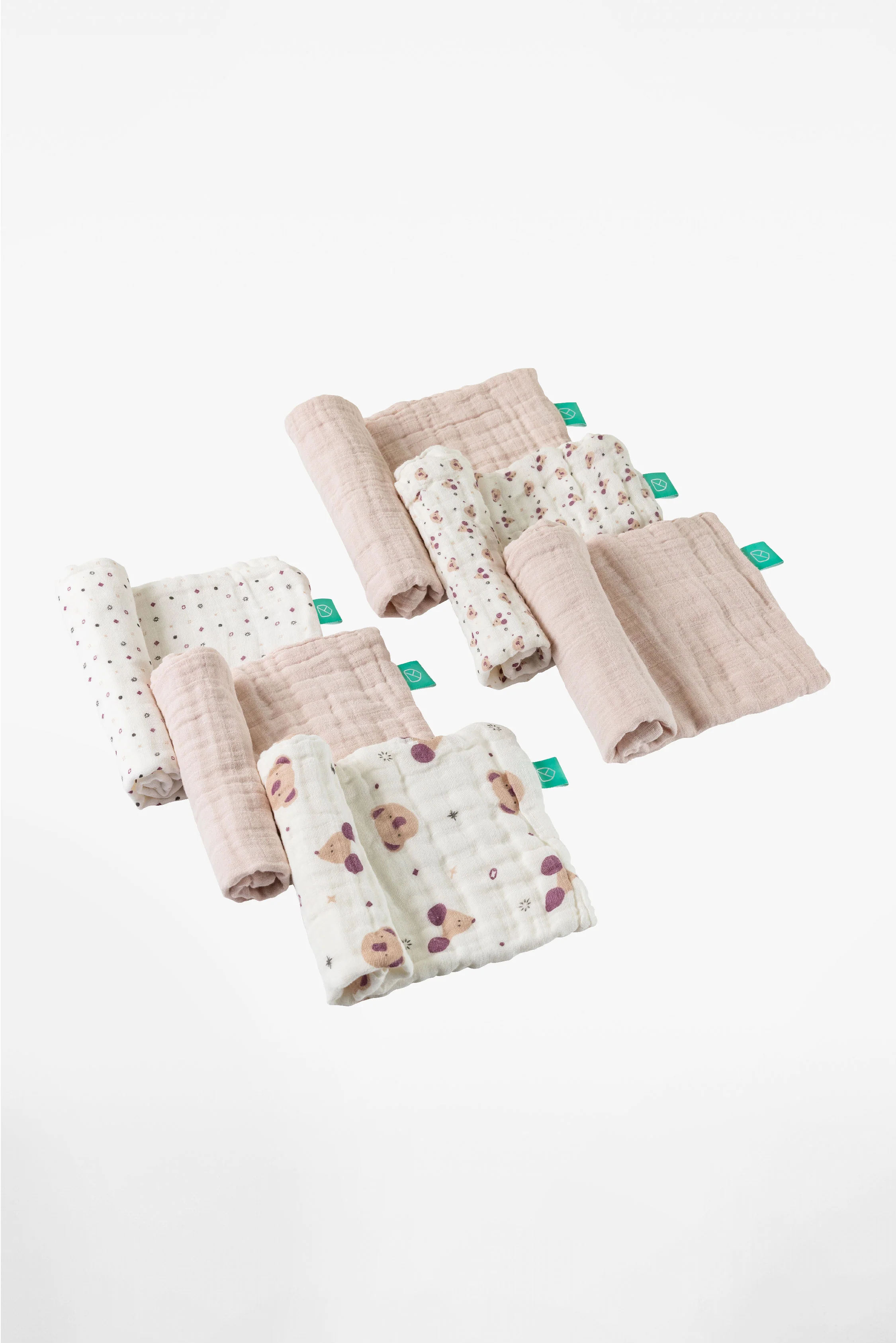 SOFT TOUCH 30X30 Newborn muslin cloths - Pink - Image 2