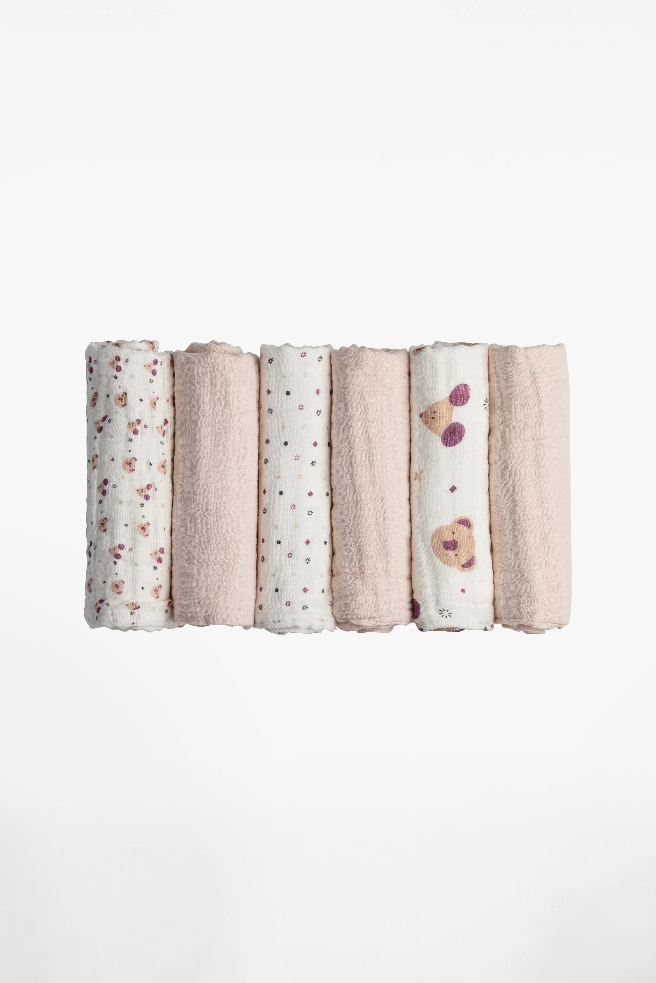 SOFT TOUCH 30X30 Newborn muslin cloths - Pink - Image 3