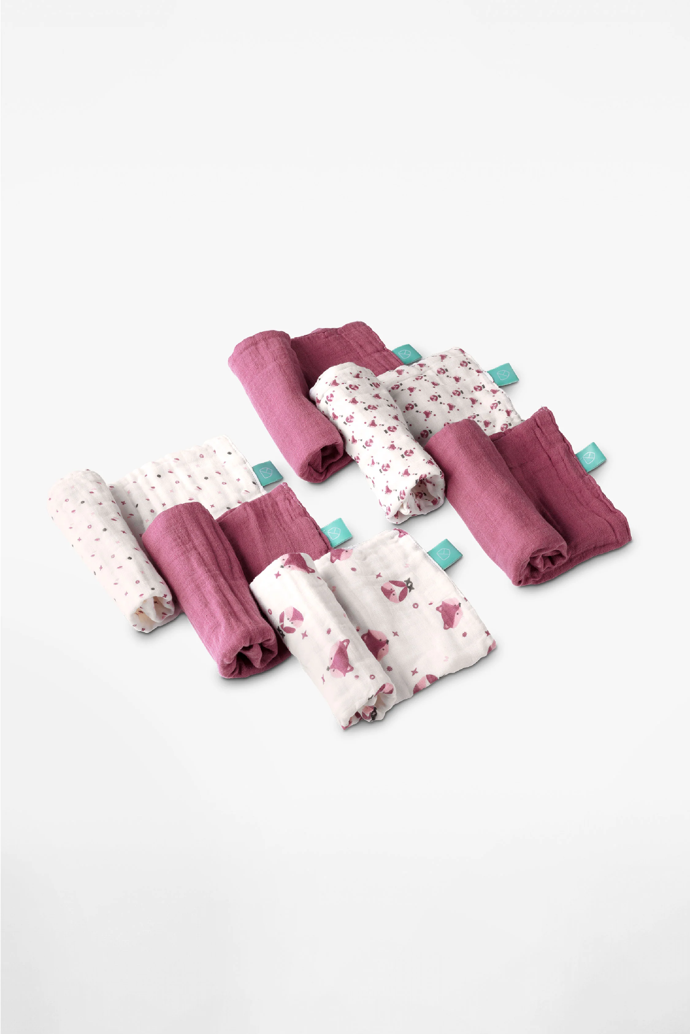 SOFT TOUCH 30X30 Newborn muslin cloths - Purple - Image 2