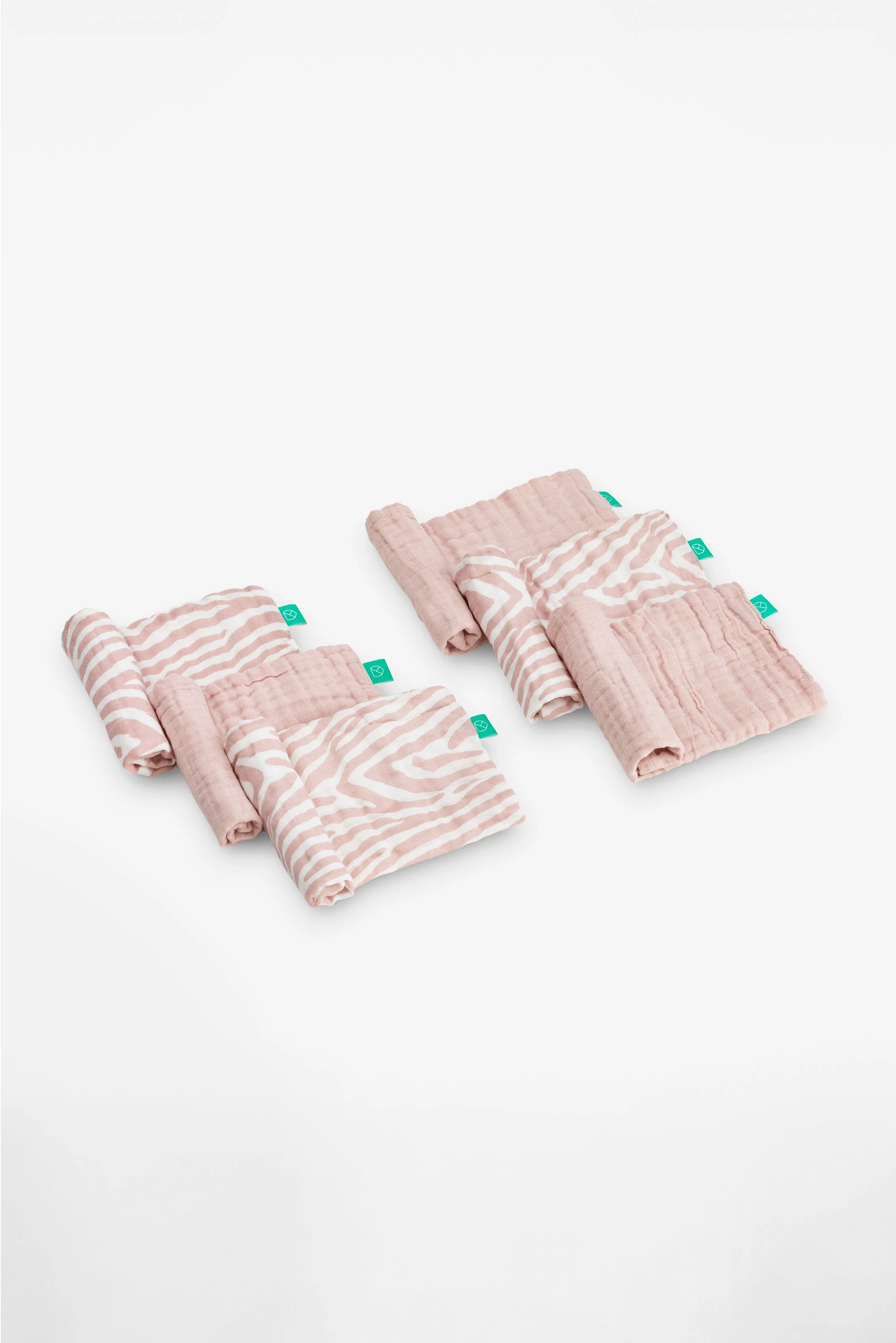 SOFT TOUCH 30X30 Newborn muslin cloths - Tiger Pink - Image 2