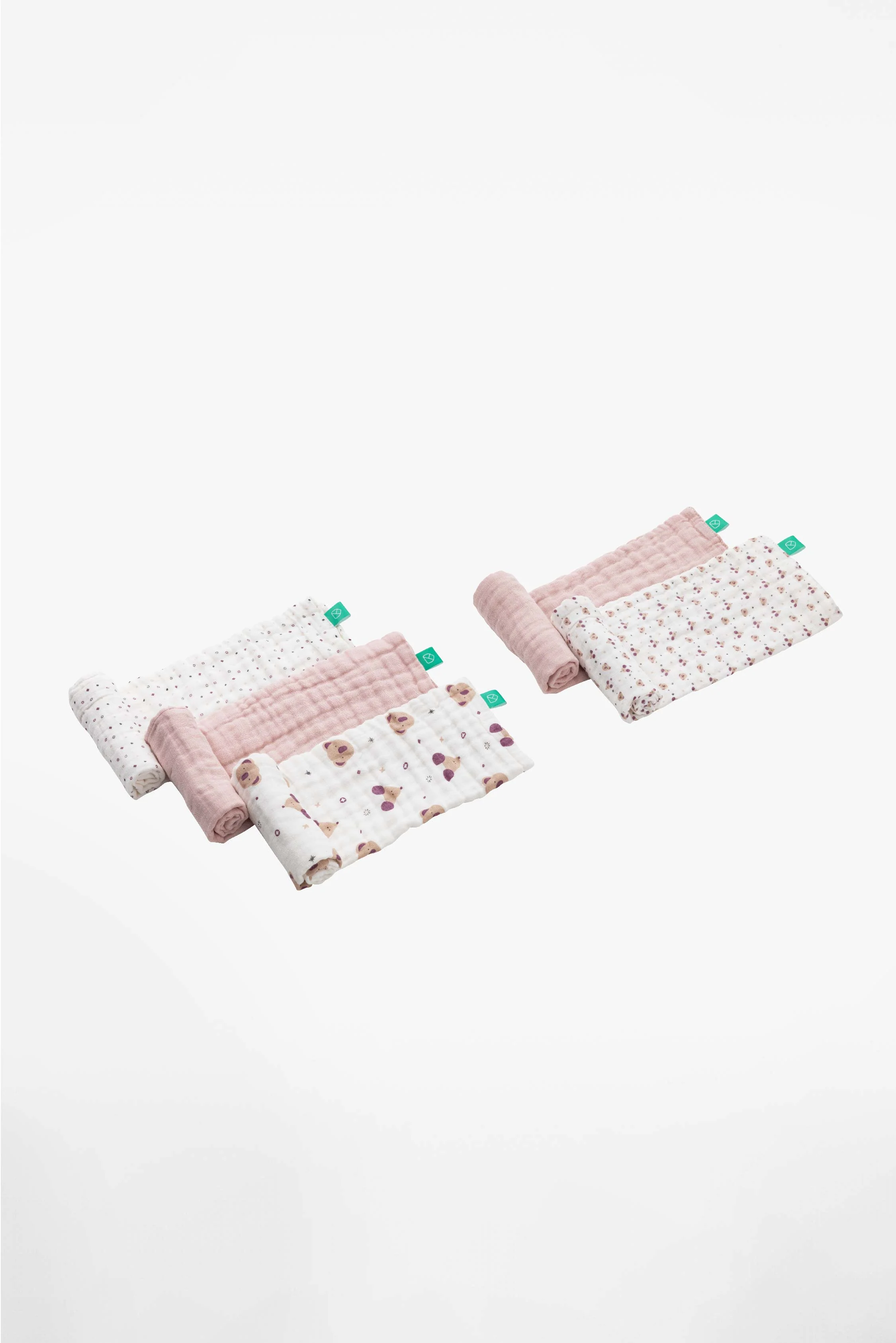 SOFT TOUCH 50x25 Newborn muslin cloths - Pink - Image 2