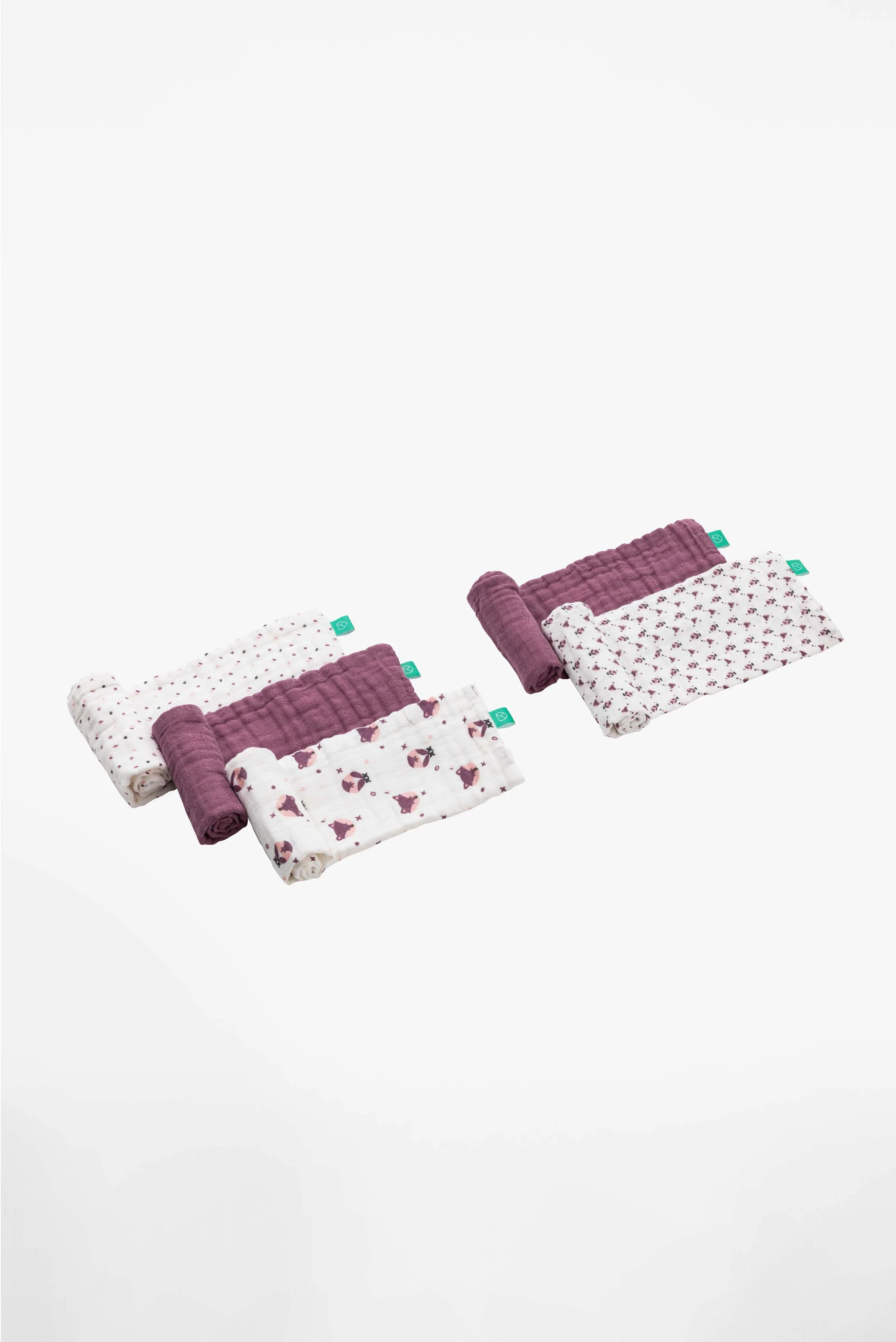 SOFT TOUCH 50x25 Newborn muslin cloths - Purple - Image 2