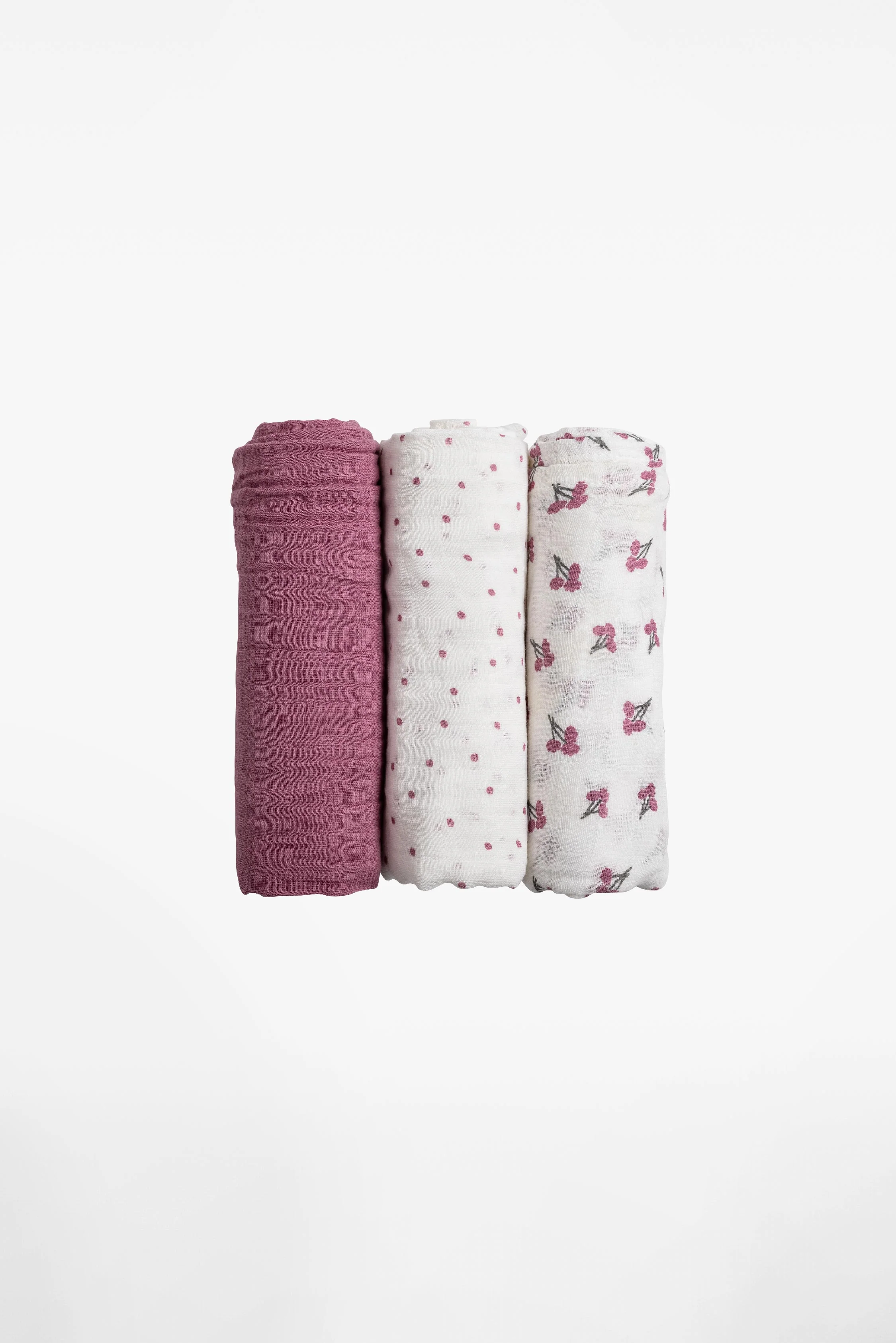 SOFT TOUCH 80x80 Newborn muslin cloths - Blossom Purple - Image 3