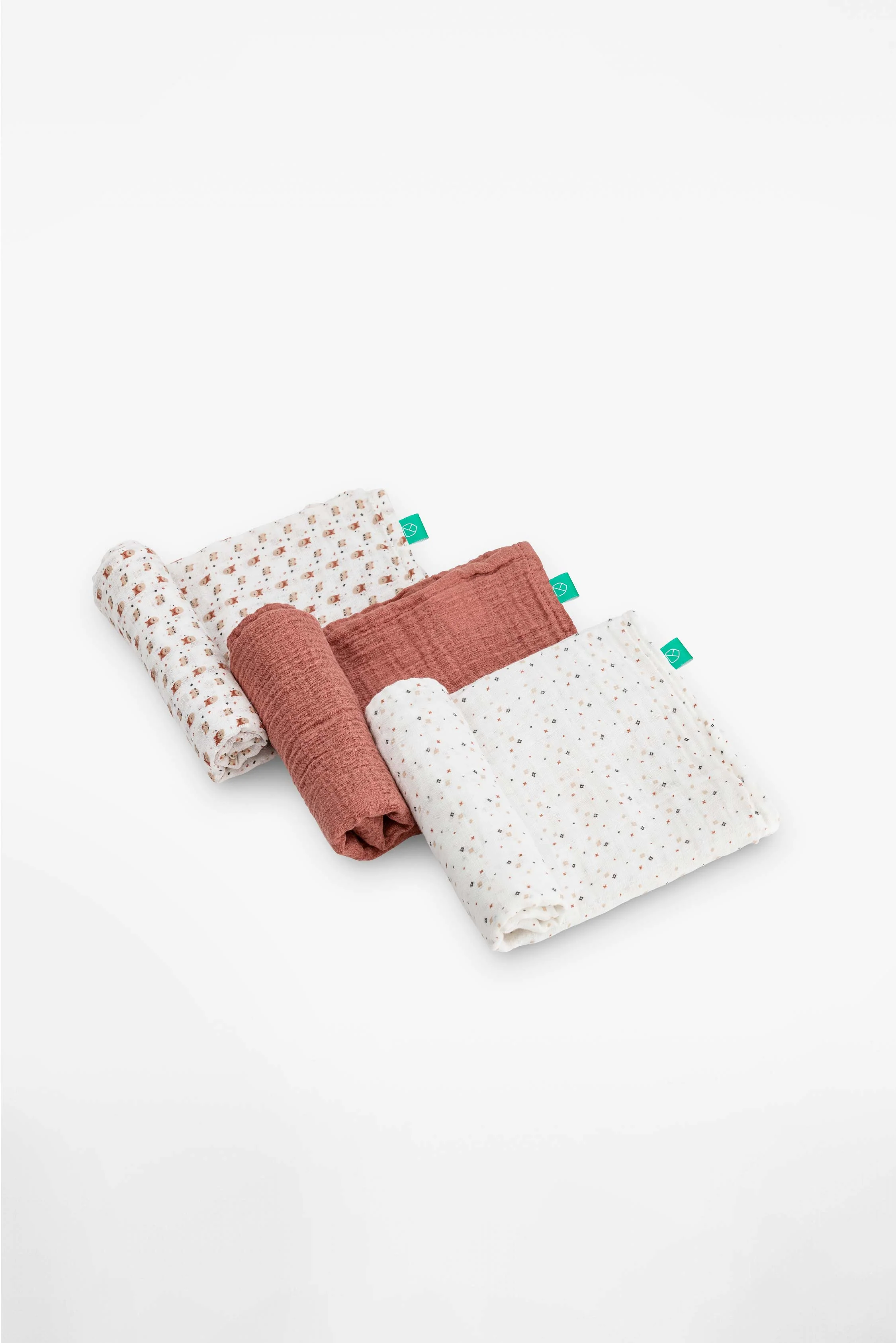 SOFT TOUCH 80x80 Newborn muslin cloths - Light Brown - Image 2
